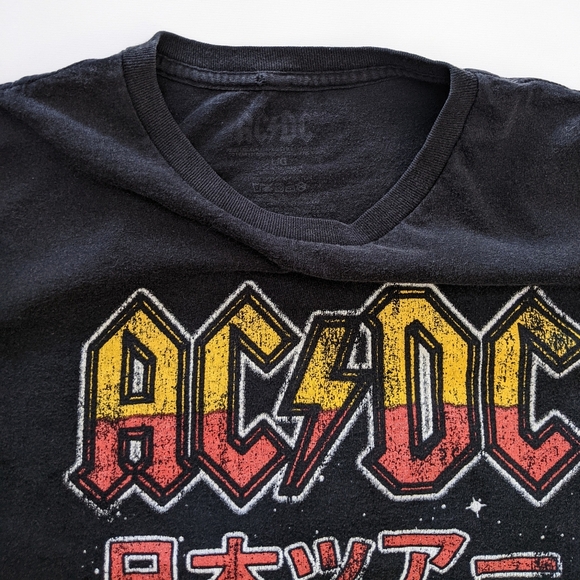 Vintage AC/DC 1981 Japan Tour Black Tshirt, Size Large - Picture 3 of 4